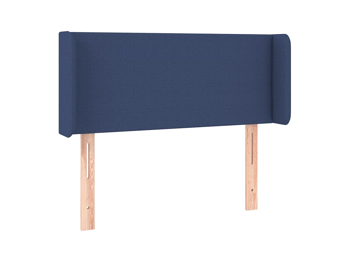 Mueble cabecero | Cabezal de cama | Cabecero con LED de tela azul 103x16x78/88 cm