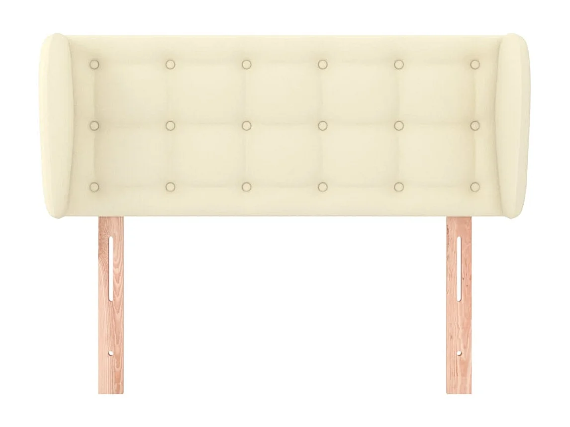 Mueble cabecero | Cabezal de cama | Cabecero de cuero sintético color crema 83x23x78/88 cm