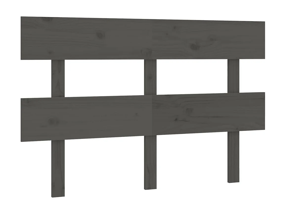 Tête de Lit | Panneau de tête pour lit Moderne Gris 138x3x81 cm Bois massif de pin