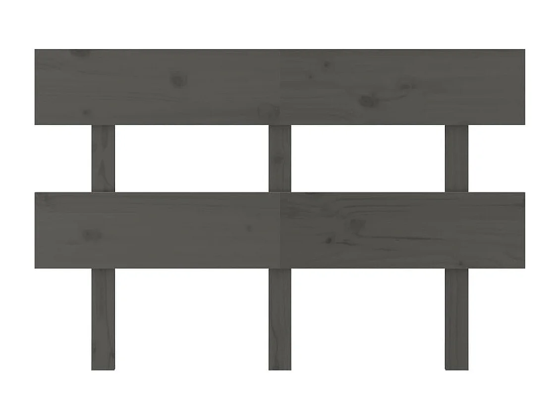 Tête de Lit | Panneau de tête pour lit Moderne Gris 138x3x81 cm Bois massif de pin