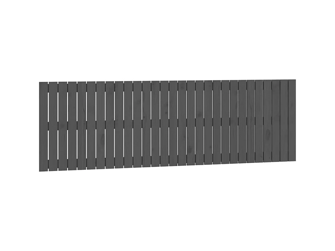 Tête de lit murale | Panneau de tête pour lit Moderne  Gris 185x3x60 cm Bois massif de pin