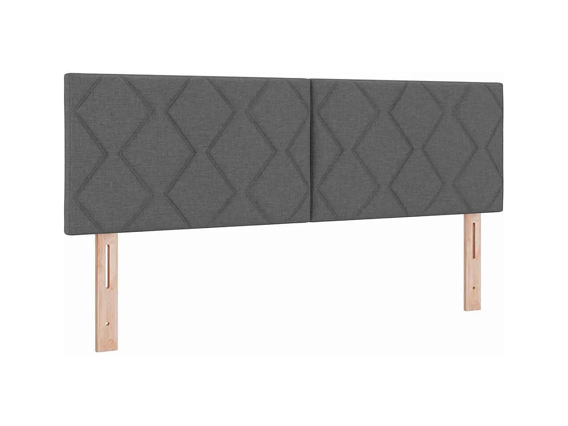 Cabecero | Cabezal de Cama | Mueble cabecero con luces de tiras LED con cabecera Gris 144 cm tela