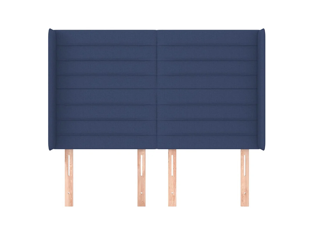 Tête de Lit | Panneau de tête pour lit Moderne avec oreilles Bleu 147x16x118/128 cm Tissu