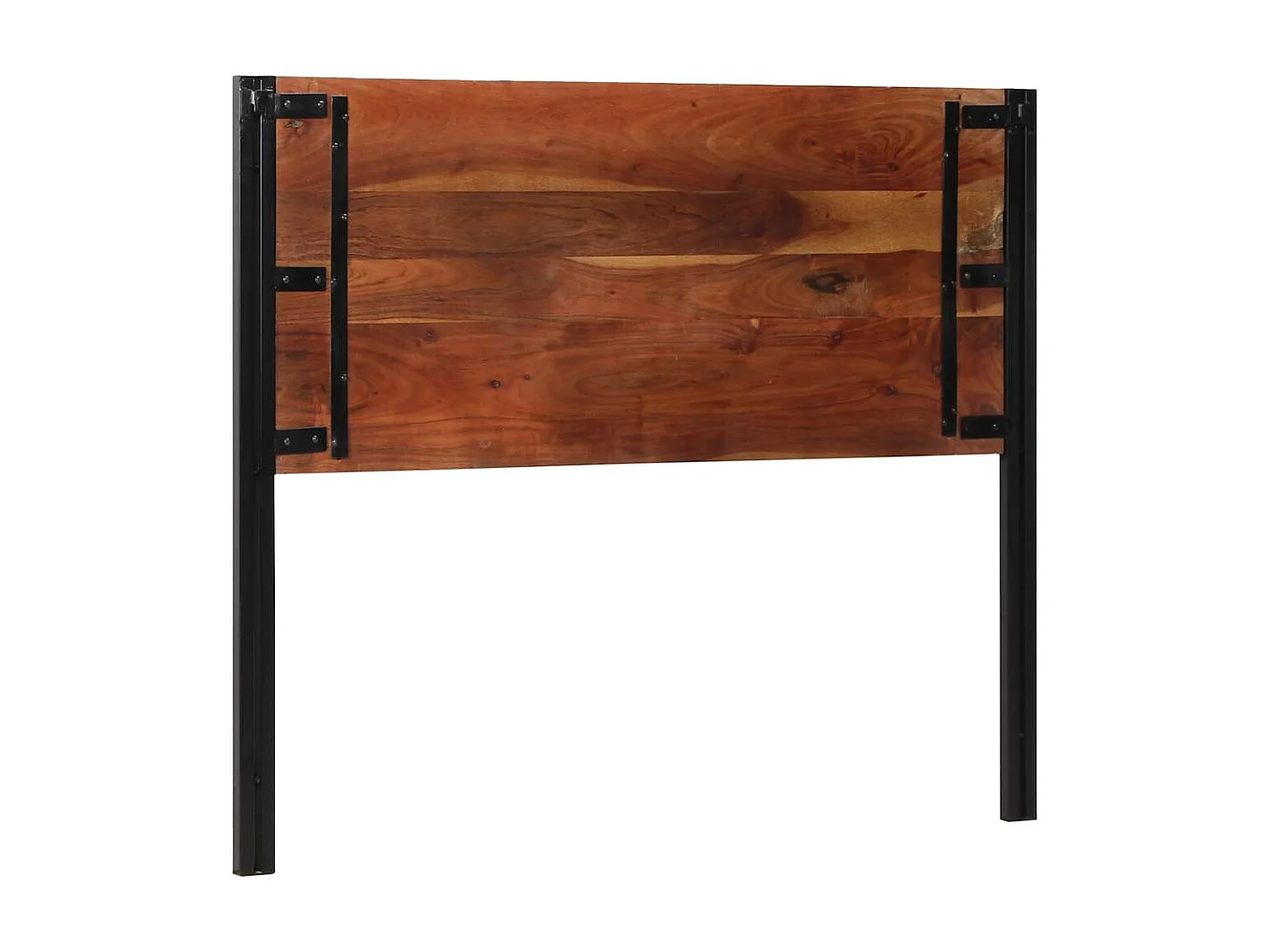 Mueble cabecero | Cabecero | Cabezal de cama 120 cm Madera Maciza Reciclada y Hierro