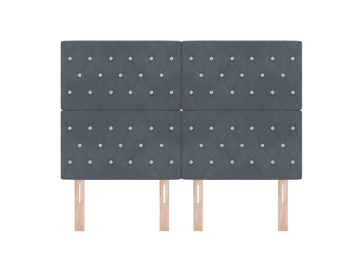 Mueble cabecero | Cabecero | Cabezal de cama LED Argyle con cabecera Gris oscuro 80 cm Terciopelo