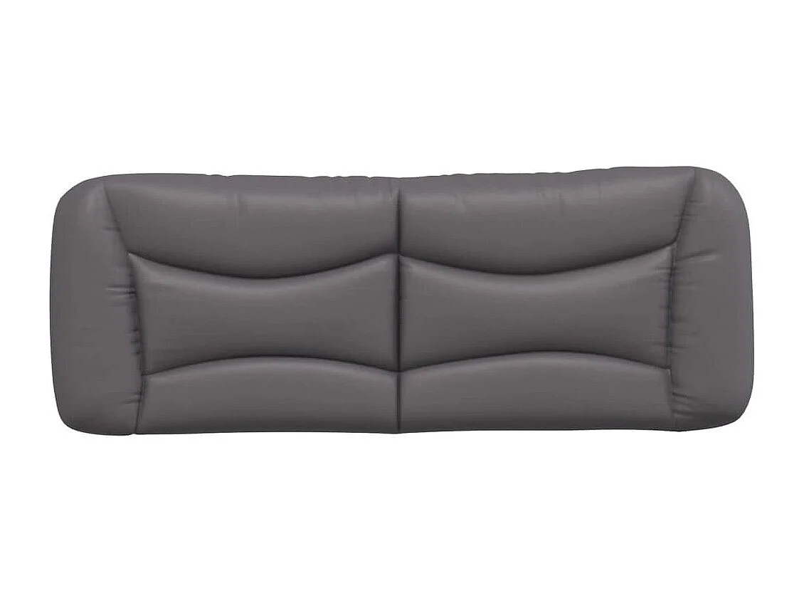 Tête de lit | Coussin de tête de lit | Tête de lit décoratif gris 140 cm similicuir