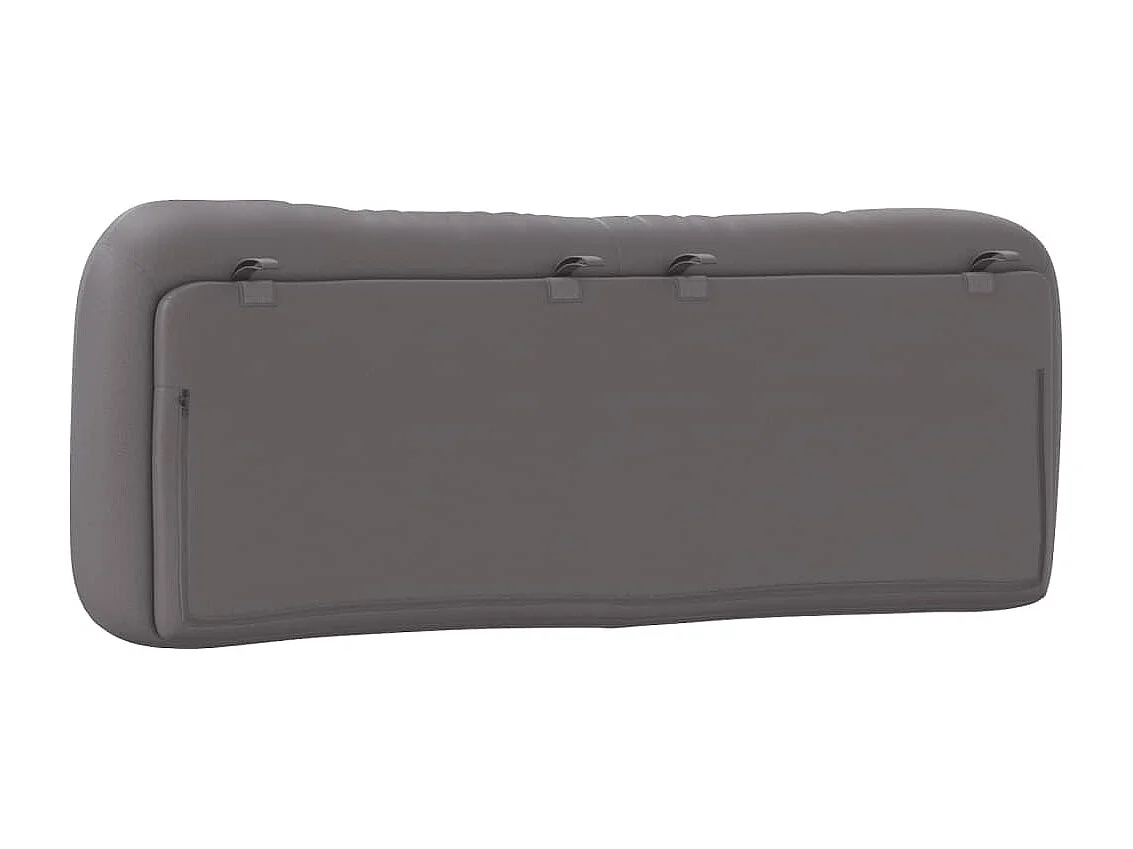Tête de lit | Coussin de tête de lit | Tête de lit décoratif gris 140 cm similicuir