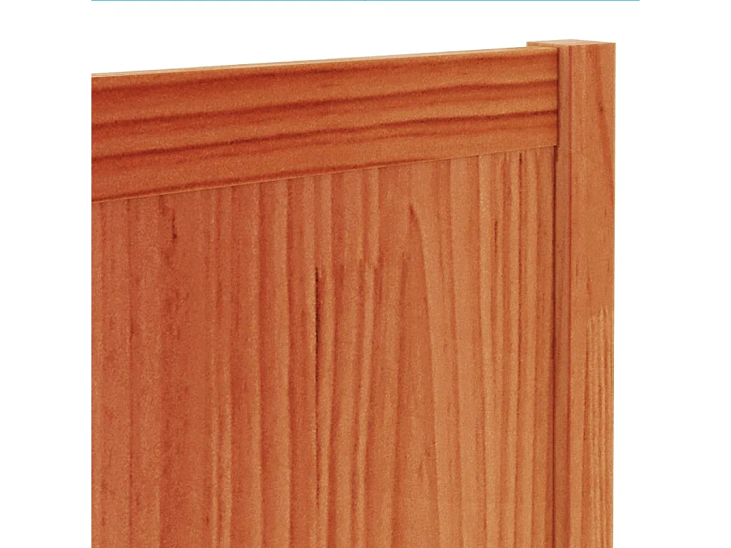 Tête de Lit | Panneau de tête pour lit Moderne cire marron 100 cm bois massif de pin
