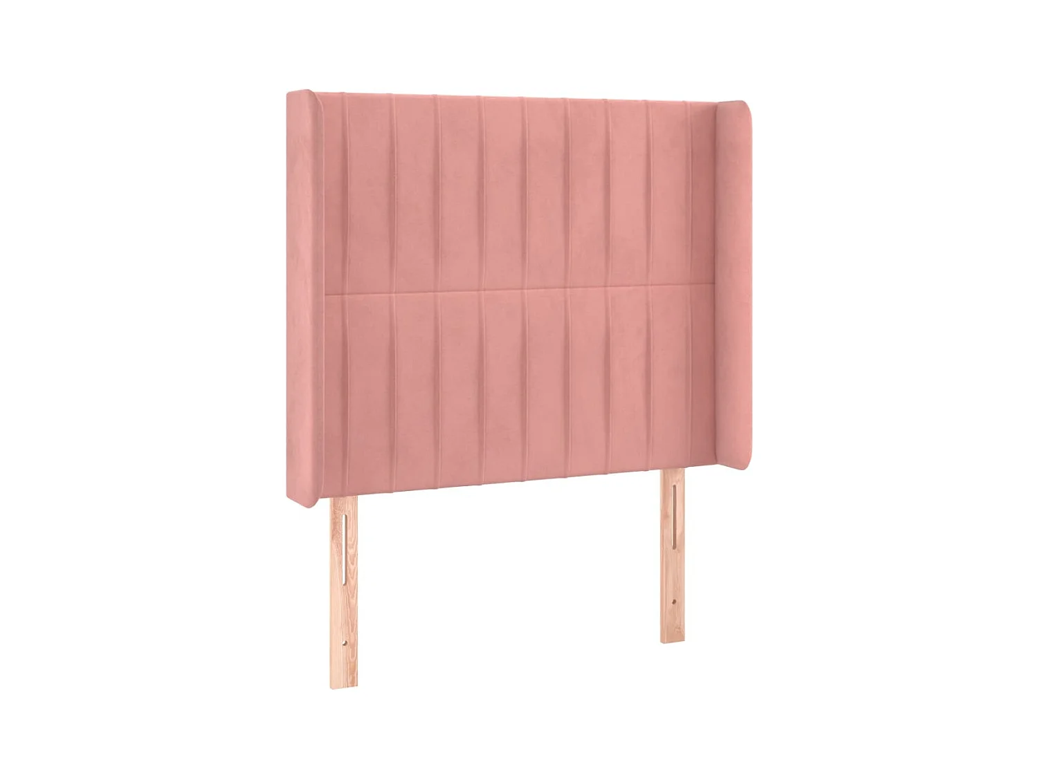 Cabecero | Cabezal de Cama | Mueble cabecero con LED de terciopelo rosa 83x16x118/128 cm