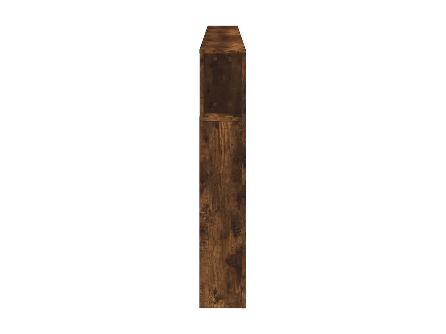 Tête de Lit | Panneau de tête pour lit Moderne à LED chêne fumé 220x18,5x103,5cm bois d'ingénierie