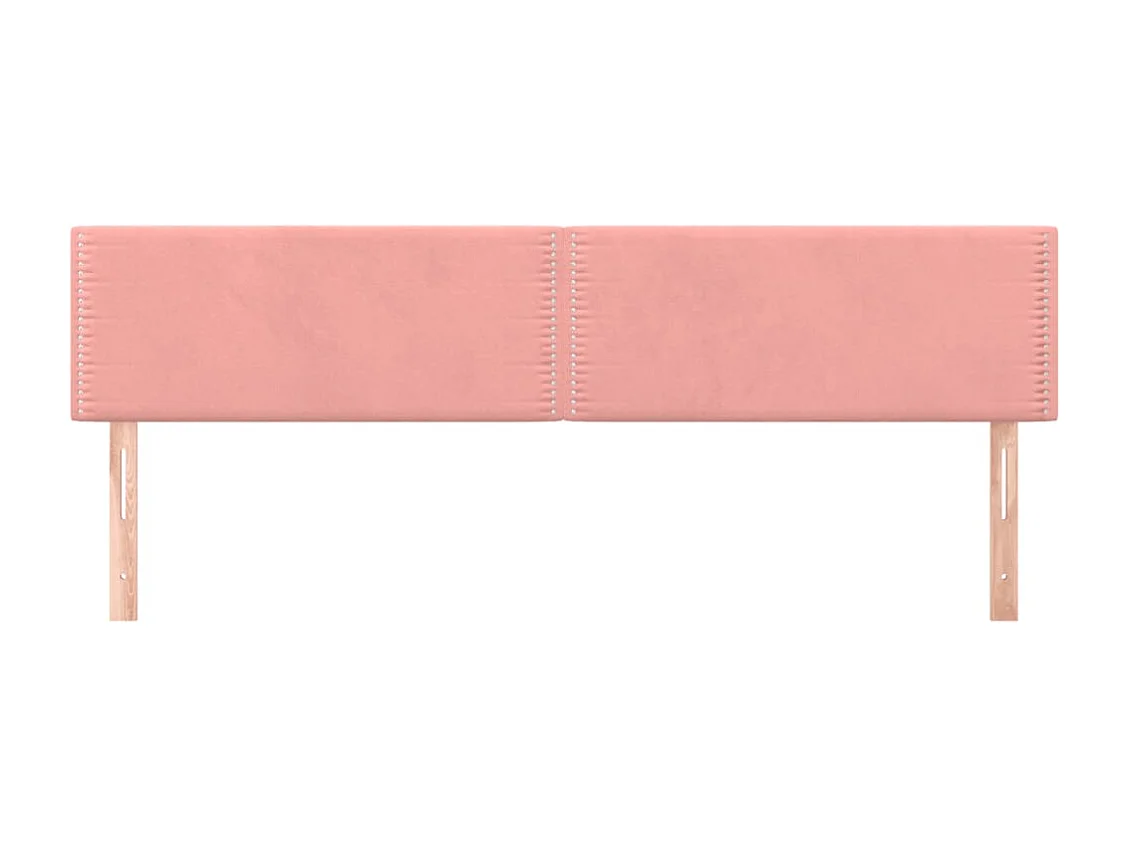 Cabeceros | Cabezal de cama | Mueble de cabecero 2 unidades de terciopelo rosa 90x5x78/88 cm