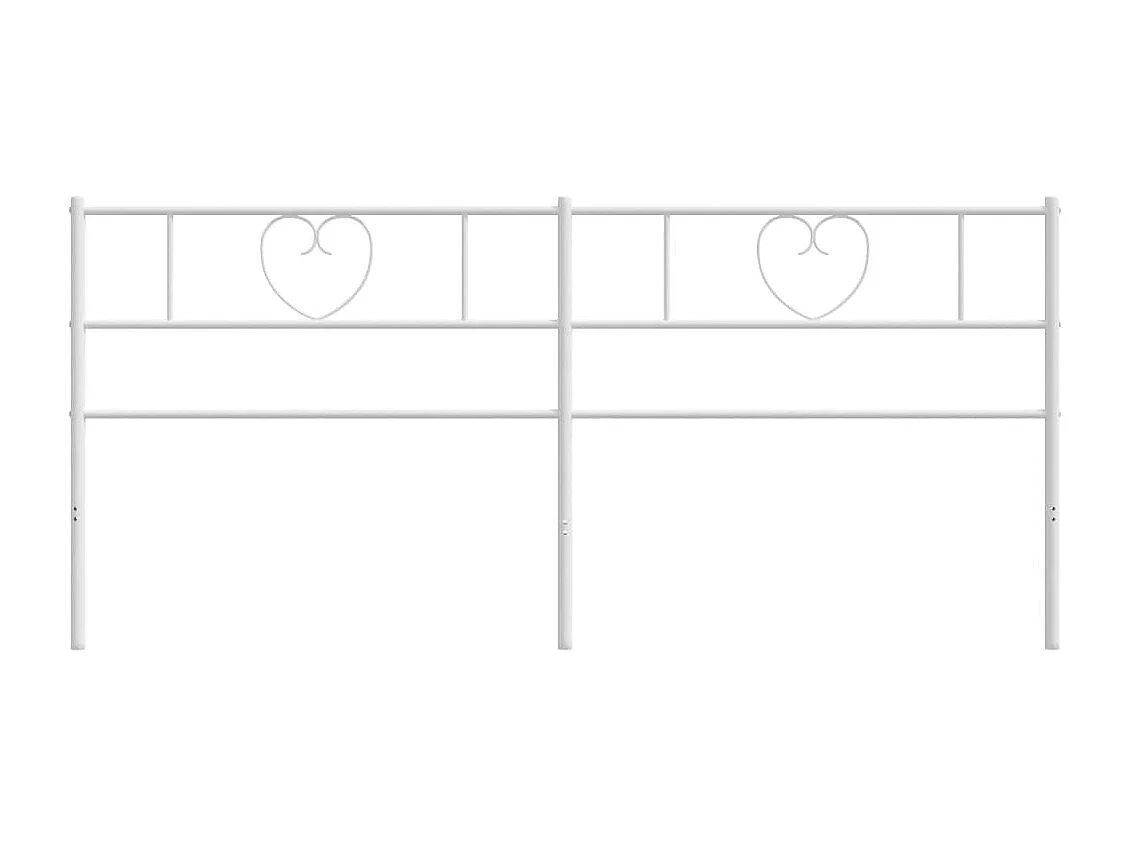 Tête de Lit | Panneau de tête pour lit Moderne métal blanc 200 cm