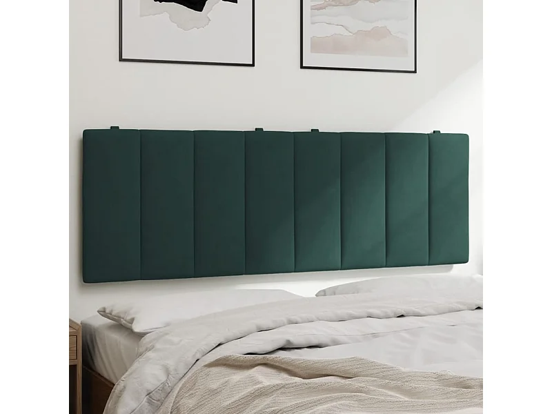 Tête de lit | Coussin de tête de lit | Tête de lit décoratif vert foncé 120 cm velours