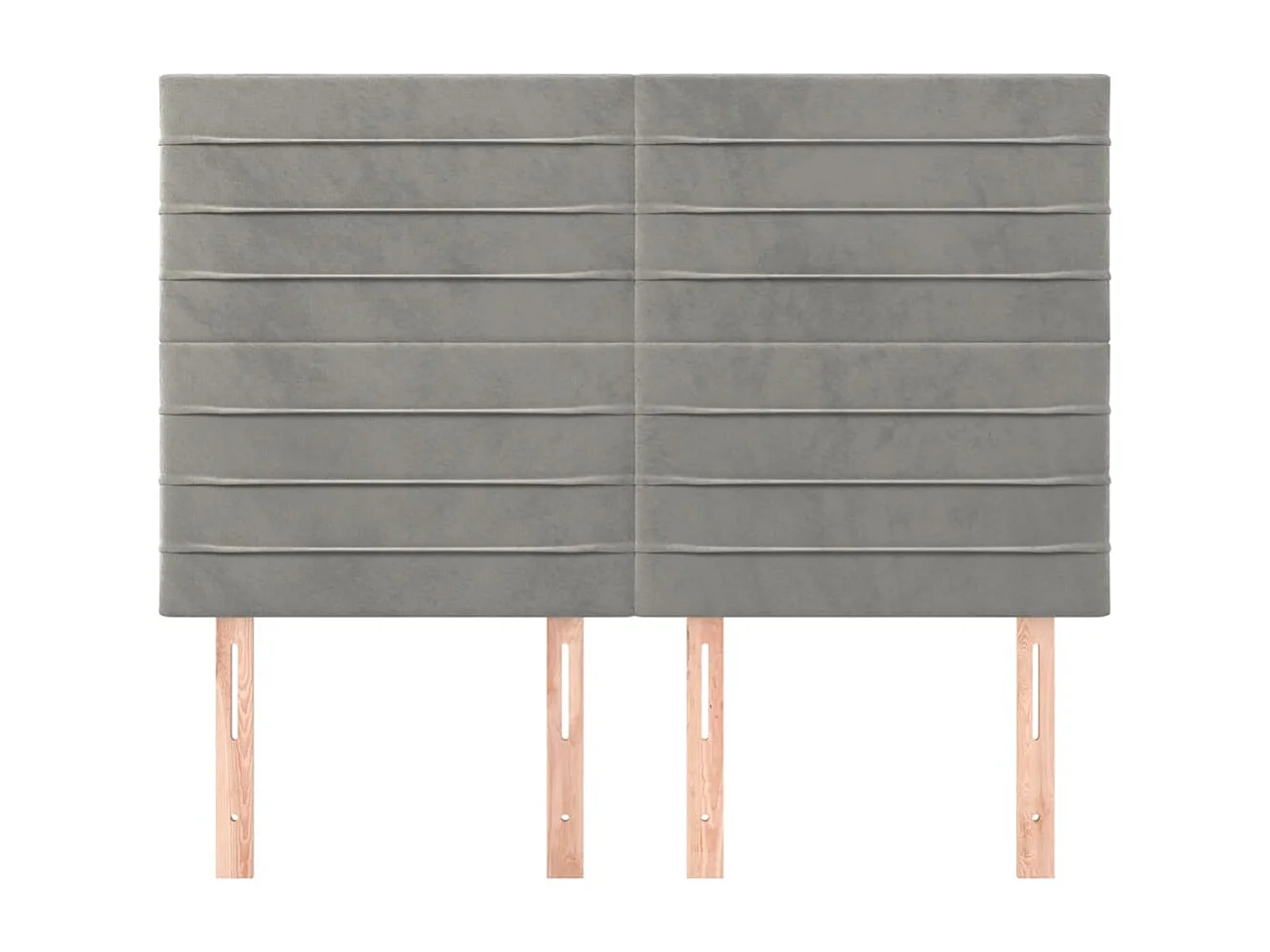 Têtes de lit | Panneaux de tête pour lit Moderne 4 pcs Gris clair 72x5x78/88 cm Velours