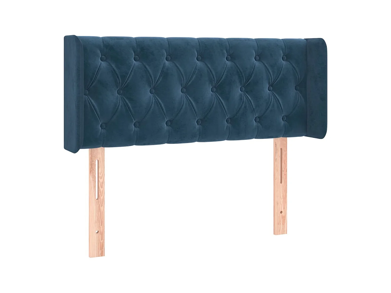 Tête de Lit | Panneau de tête pour lit Moderne à LED Bleu foncé 103x16x78/88 cm Velours