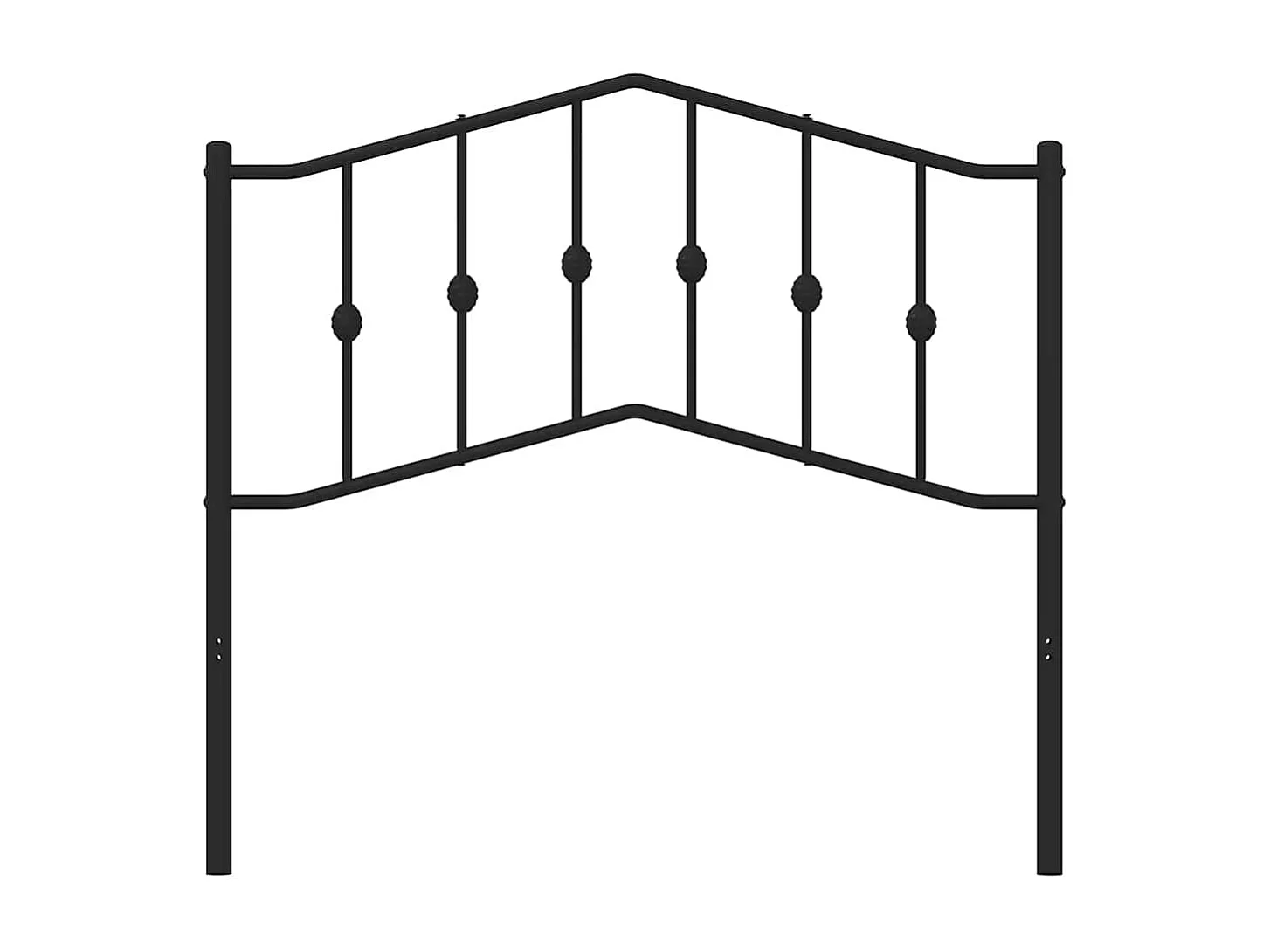 Mueble cabecero | Cabezal de cama | Cabecero de metal negro 100 cm