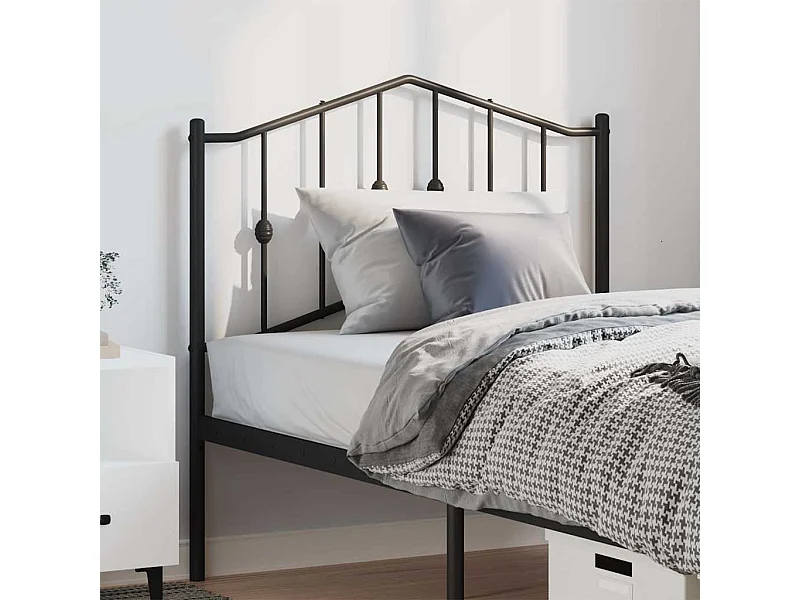 Mueble cabecero | Cabezal de cama | Cabecero de metal negro 100 cm