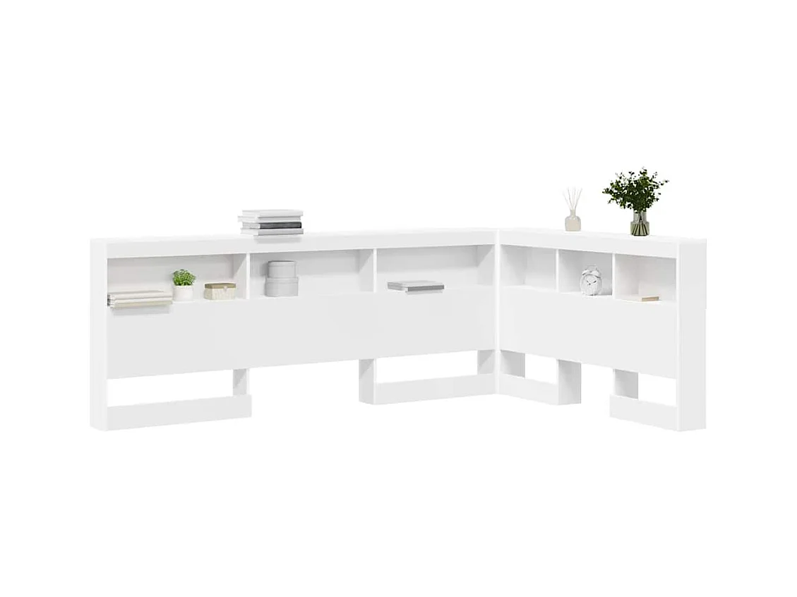 Tête de Lit de rangement | Panneau de tête pour lit Blanc 120 cm Bois d'ingénierie
