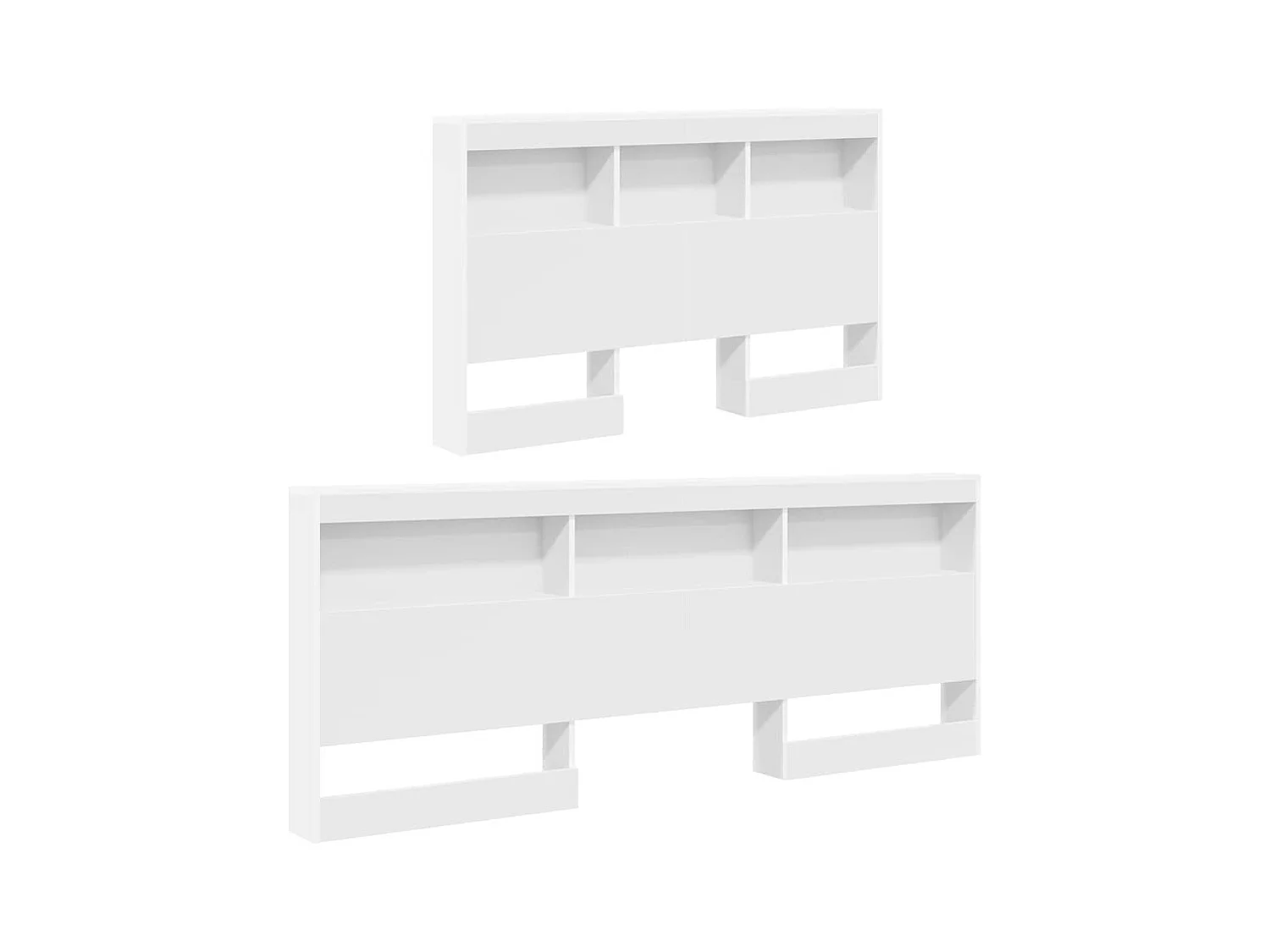 Tête de Lit de rangement | Panneau de tête pour lit Blanc 120 cm Bois d'ingénierie