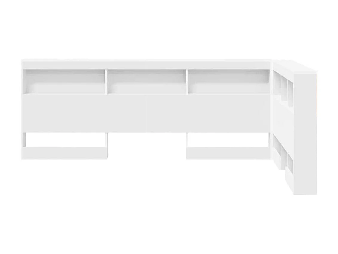 Tête de Lit de rangement | Panneau de tête pour lit Blanc 120 cm Bois d'ingénierie