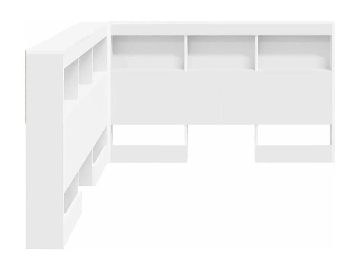 Tête de Lit de rangement | Panneau de tête pour lit Blanc 120 cm Bois d'ingénierie