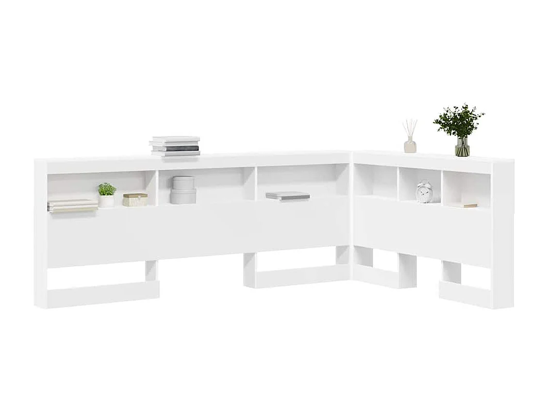 Tête de Lit de rangement | Panneau de tête pour lit Blanc 120 cm Bois d'ingénierie
