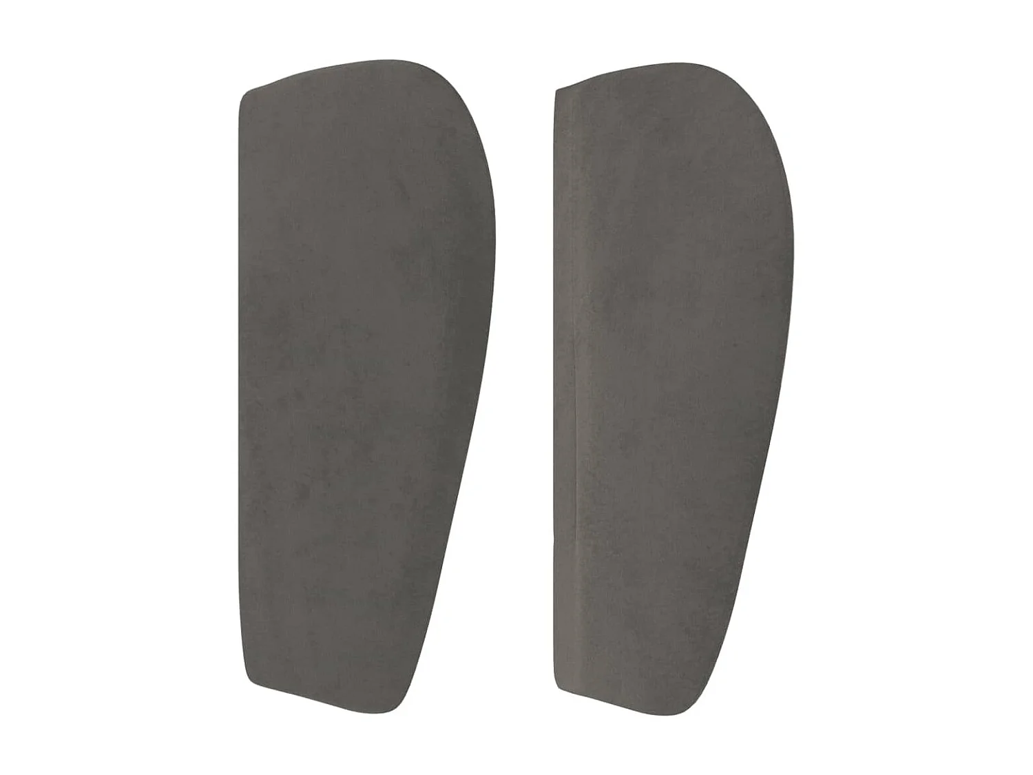 Tête de Lit | Panneau de tête pour lit Moderne avec oreilles Gris foncé 93x23x78/88 cm Velours