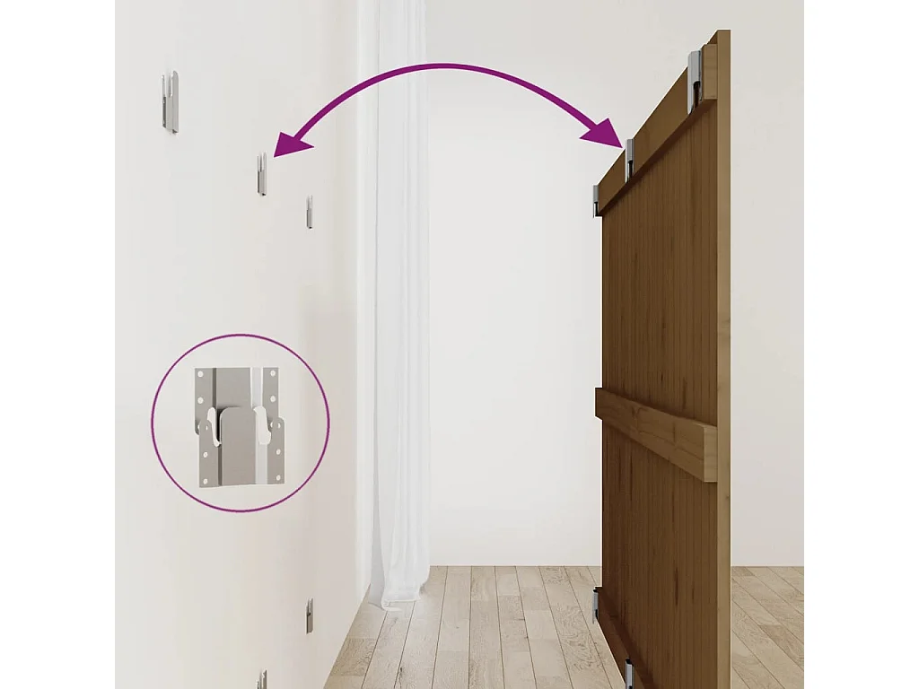 Tête de lit murale | Panneau de tête pour lit Moderne  Marron miel 159,5x3x90 cm Bois massif de pin