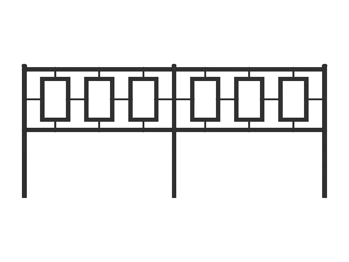 Tête de Lit | Panneau de tête pour lit Moderne métal noir 193 cm