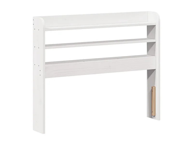 Tête de Lit | Panneau de tête pour lit Moderne avec étagères blanc 90 cm bois massif de pin