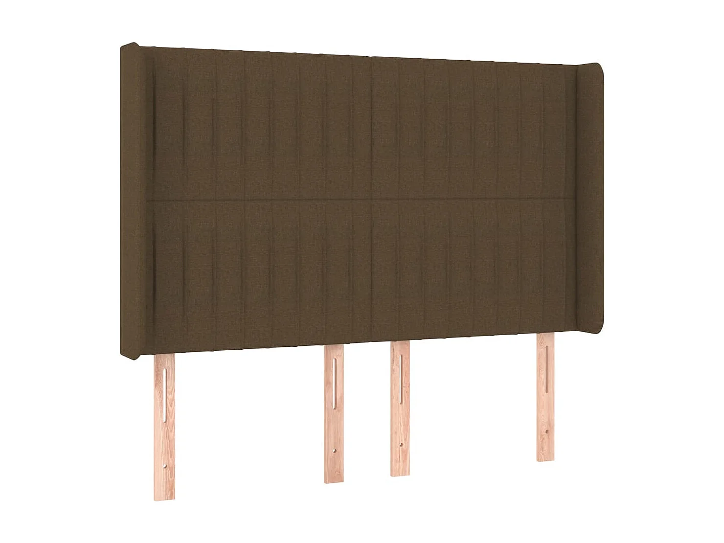 Hoofdbord | Hoofdeinde LED 147x16x118/128 cm stof donkerbruin