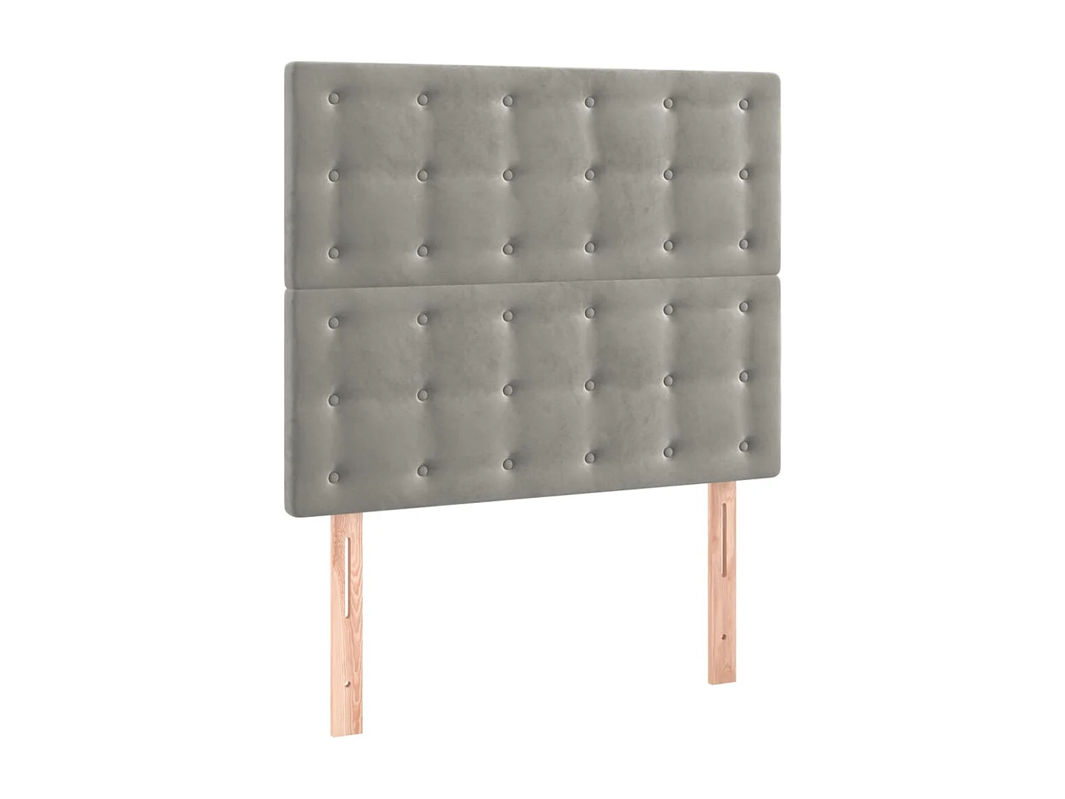 Hoofdbord | Hoofdeinde LED 80x5x118/128 cm fluweel lichtgrijs