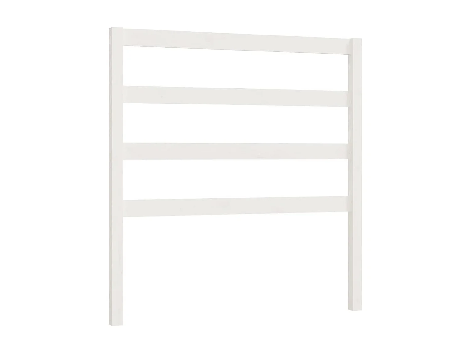 Hoofdbord | Hoofdeinde 95x4x100 cm massief grenenhout wit