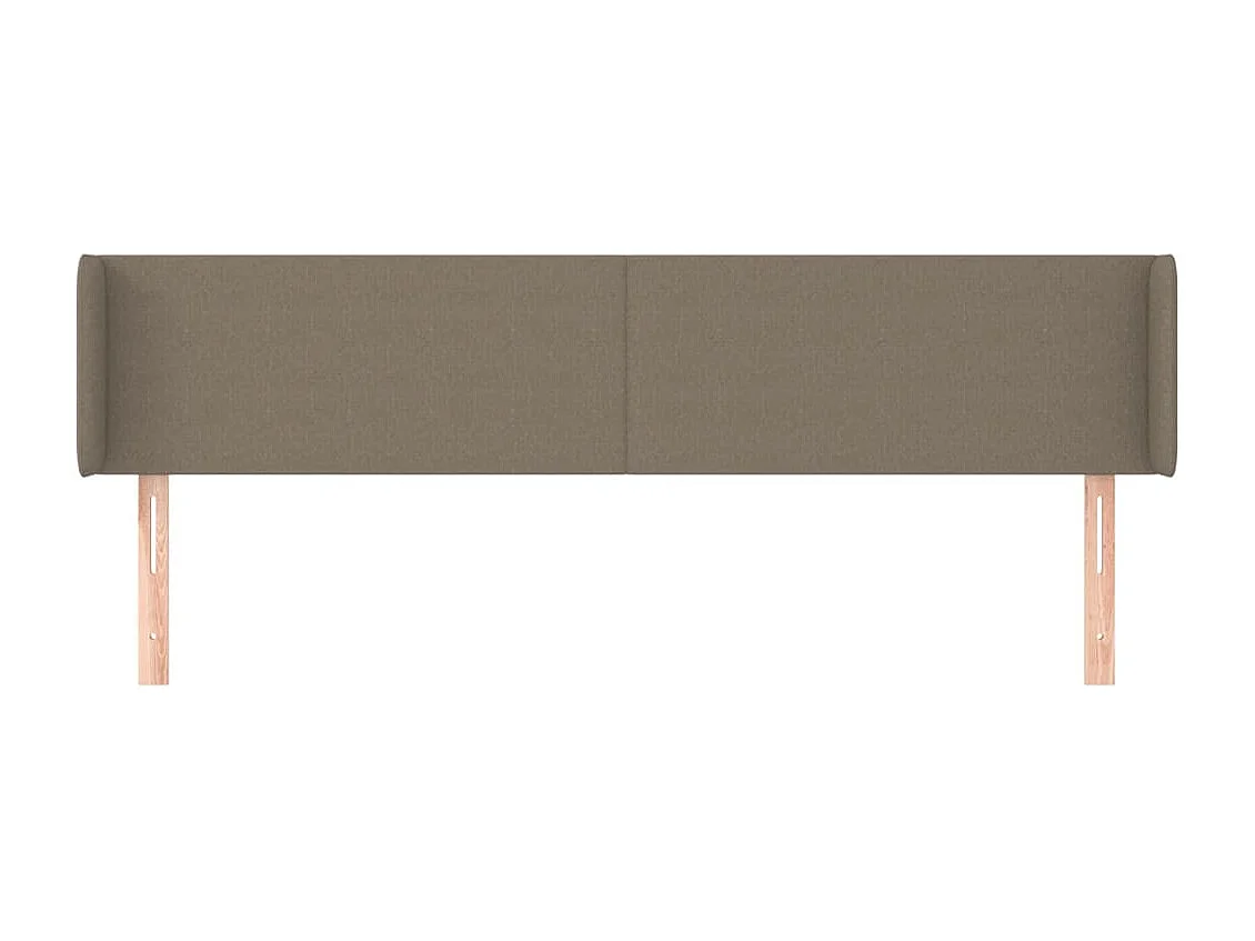 Tête de Lit | Panneau de tête pour lit Moderne avec oreilles Taupe 183x16x78/88 cm Tissu
