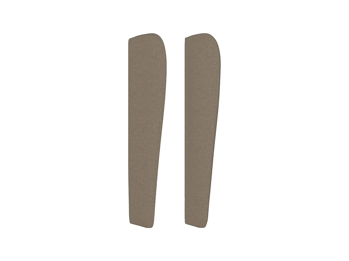 Cabecero | Cabezal de Cama | Mueble cabecero con orejas de tela gris taupe 183x23x118/128 cm