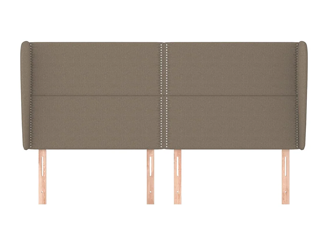 Hoofdbord | Hoofdeinde met randen 183x23x118/128 cm stof taupe