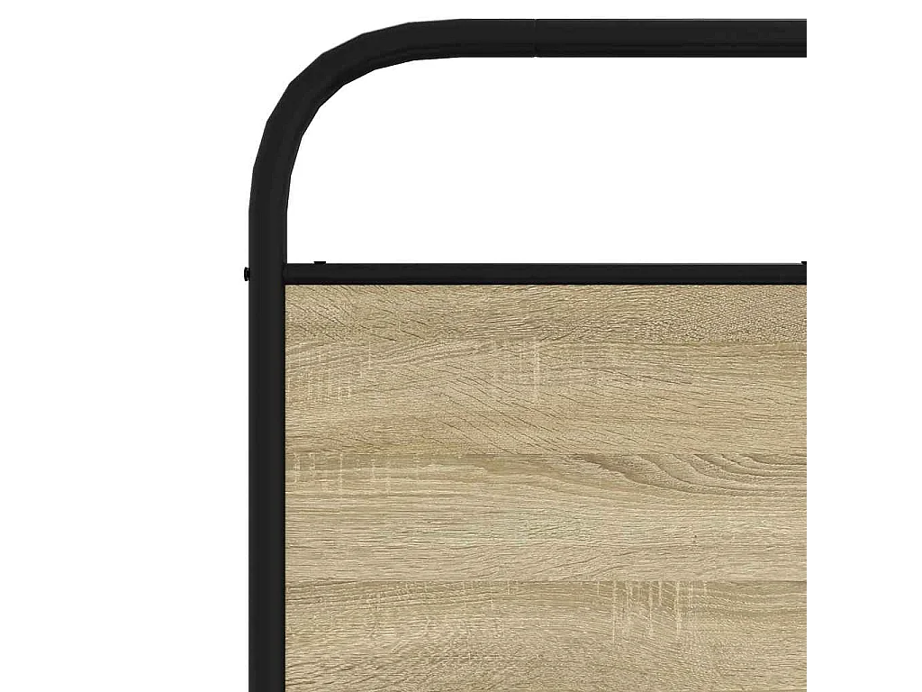Tête de Lit | Panneau de tête pour lit Moderne chêne sonoma 200 cm acier et bois d'ingénierie