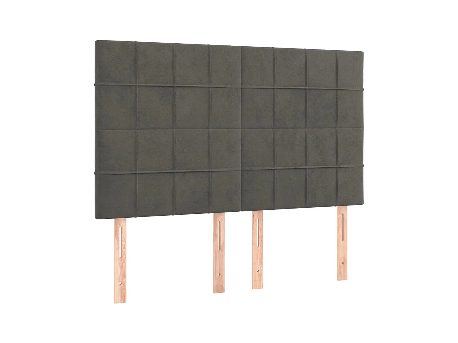 Cabecero | Cabezal de Cama | Mueble cabecero con luces LED terciopelo gris oscuro 144x5x118/128 cm