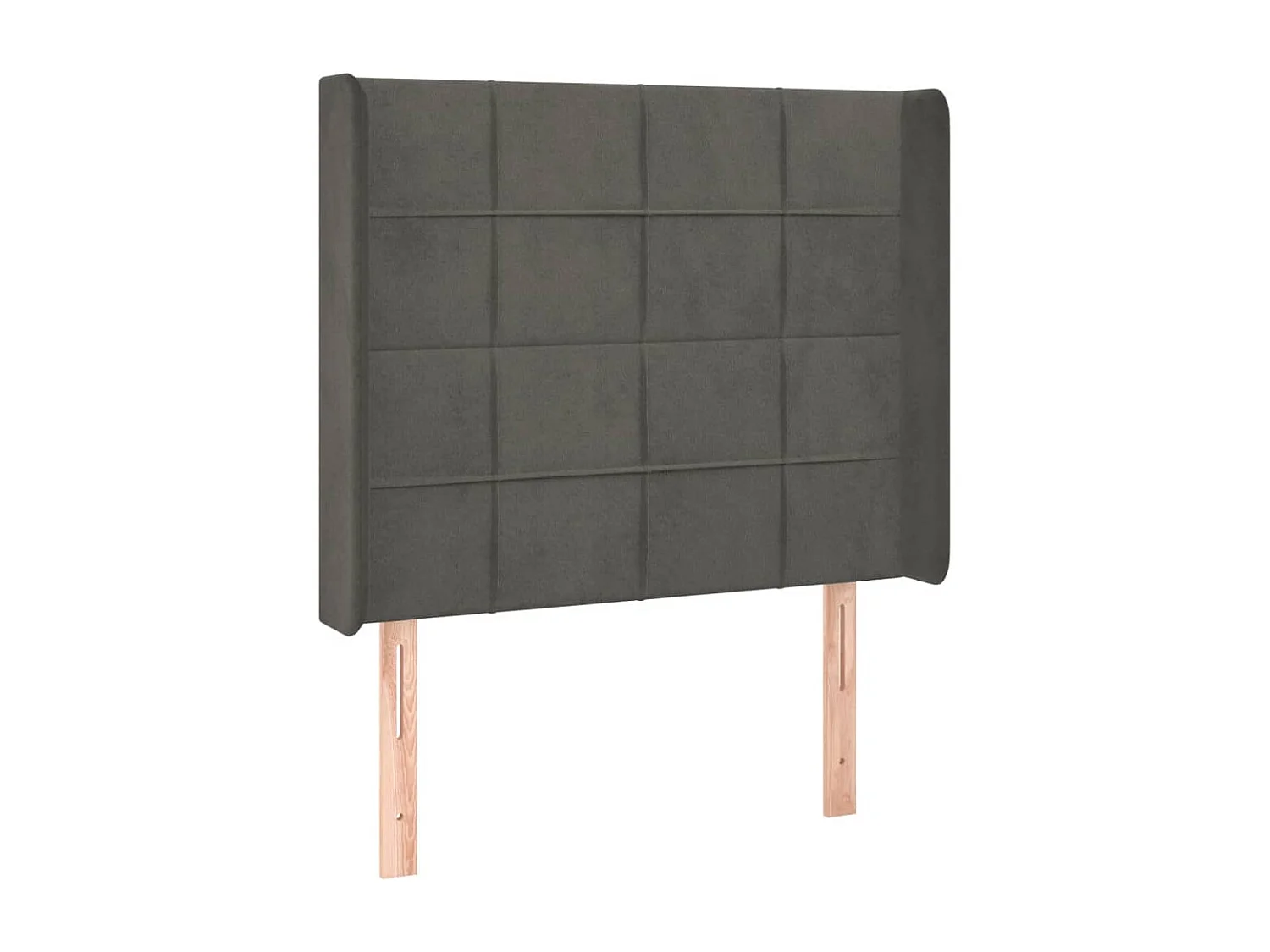 Hoofdbord | Hoofdeinde LED 103x16x118/128 cm fluweel donkergrijs