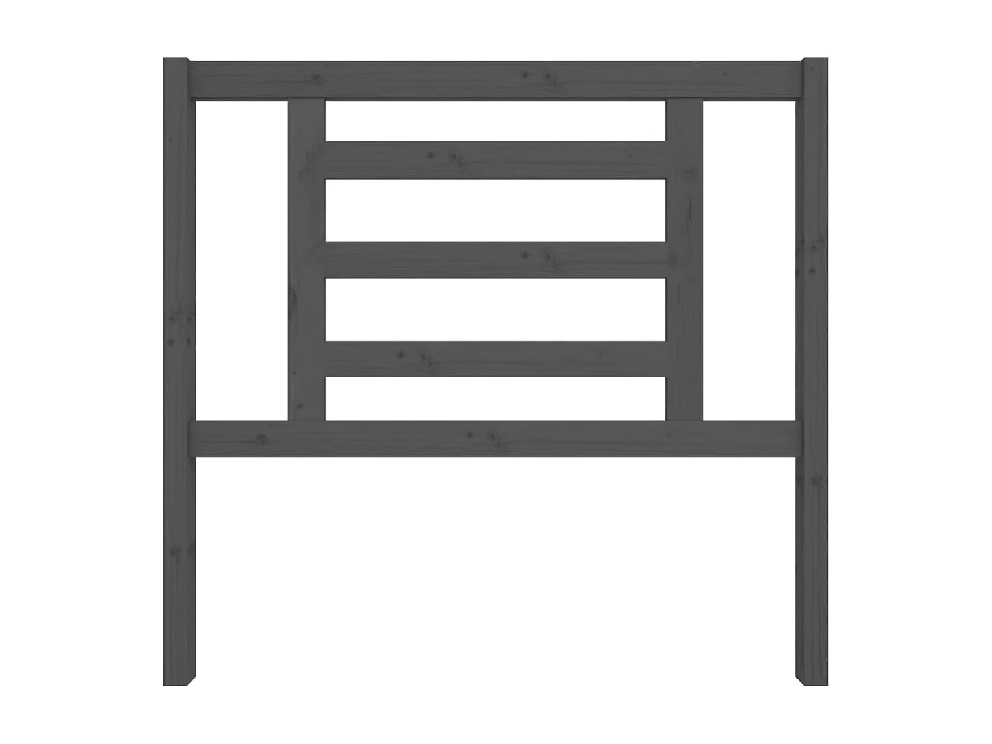 Tête de Lit | Panneau de tête pour lit Moderne Gris 106x4x100 cm Bois massif de pin