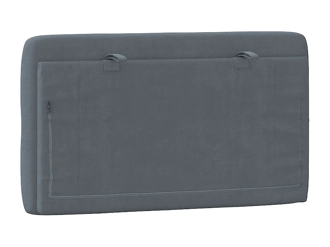 Hoofdbord | Hoofdbordkussen 80 cm fluweel donkergrijs