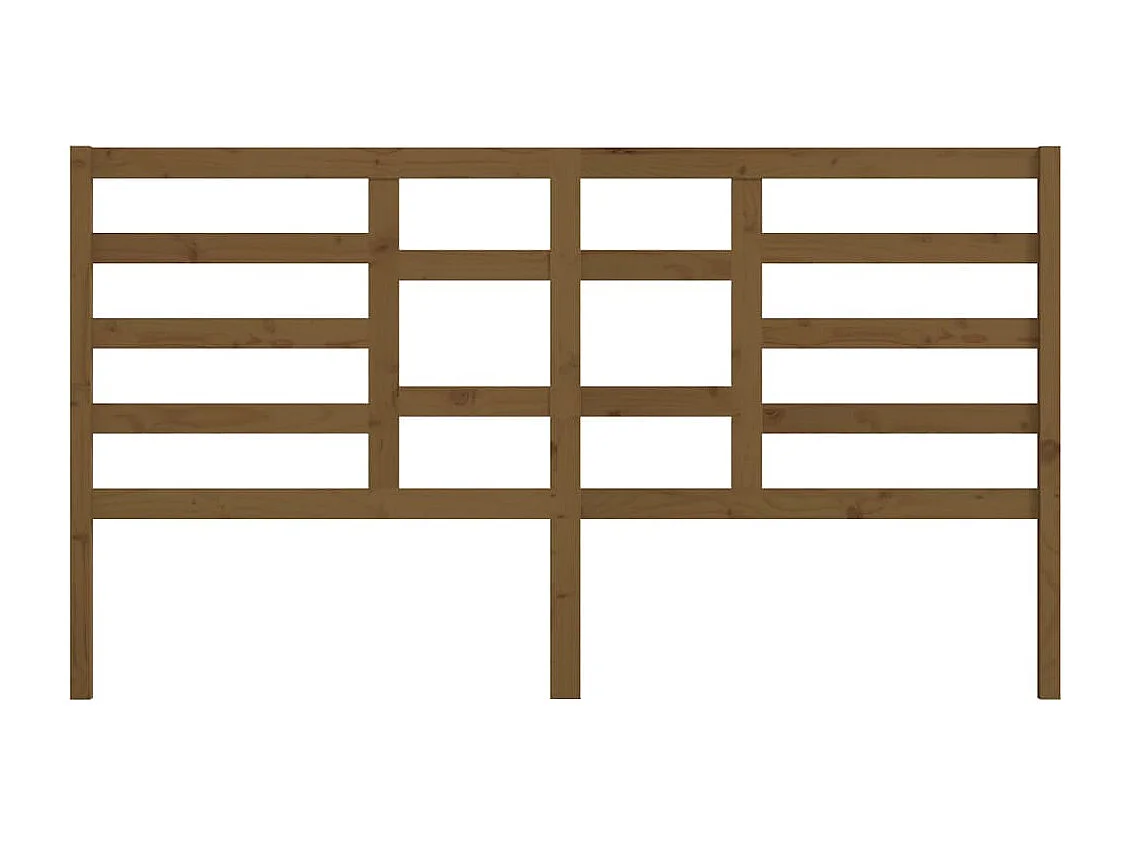 Cabecero de Cama | Cabezal de cama | Mueble de cabecero madera maciza de pino marrón miel 186x4x104 cm