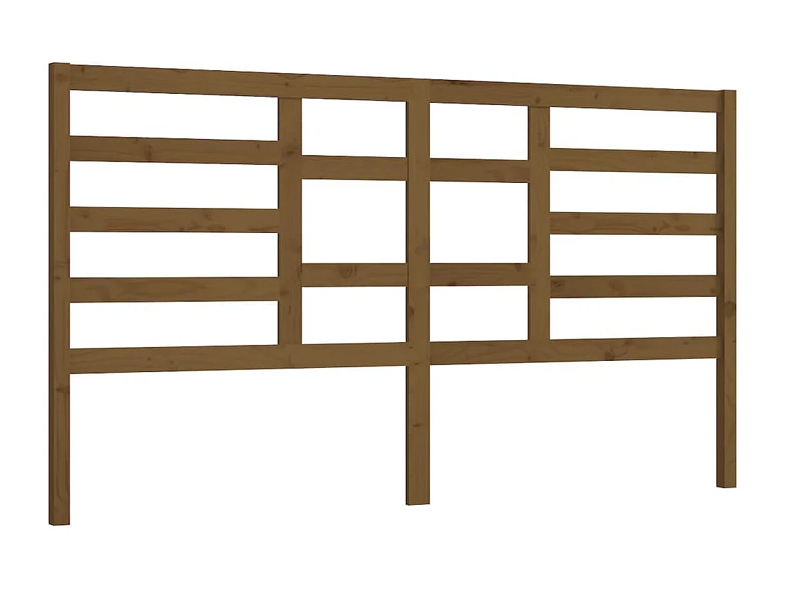 Hoofdbord | Hoofdeinde 186x4x104 cm massief grenenhout honingbruin