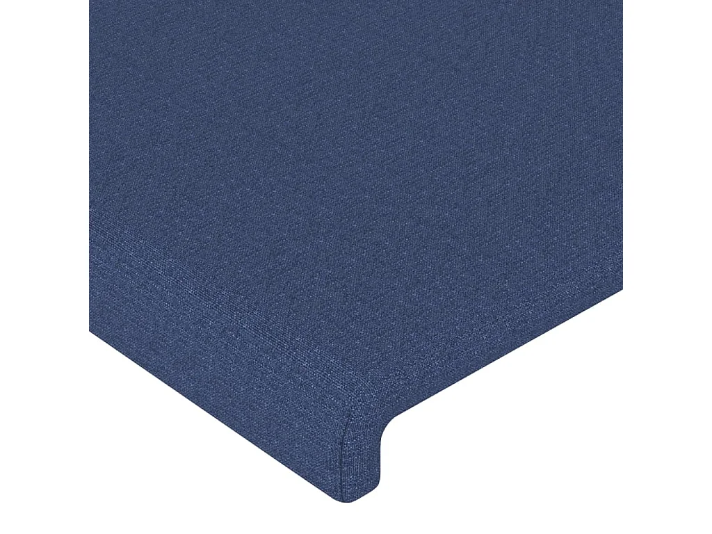 Tête de Lit | Panneau de tête pour lit Moderne à LED Bleu 83x16x118/128 cm Tissu