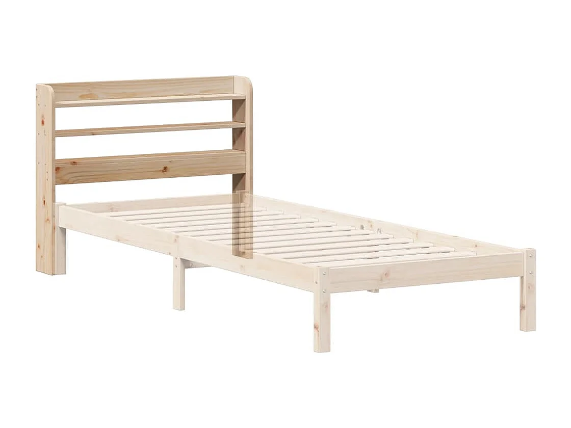 Tête de Lit | Panneau de tête pour lit Moderne avec étagères 100 cm bois massif de pin