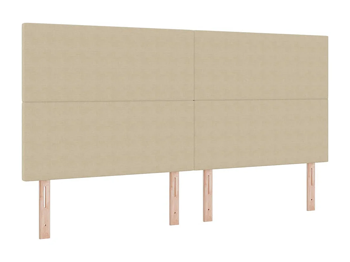 Tête de Lit | Panneau de tête pour lit Moderne Vert gris clair 200 cm Tissu côtelé