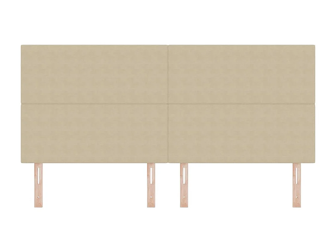 Tête de Lit | Panneau de tête pour lit Moderne Vert gris clair 200 cm Tissu côtelé