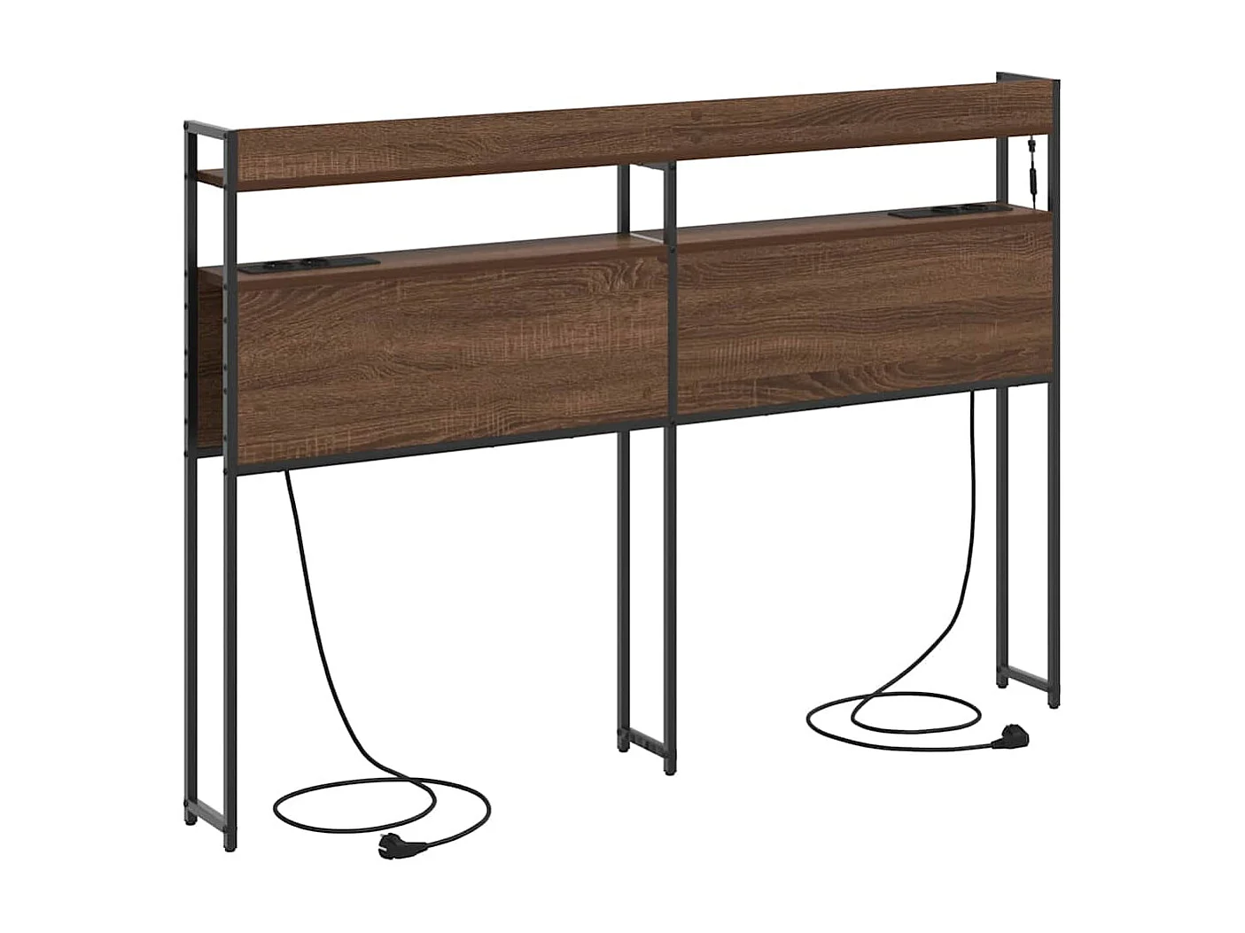 Tête de Lit de rangement | Panneau de tête pour lit Chêne marron 120 cm Bois d'ingénierie