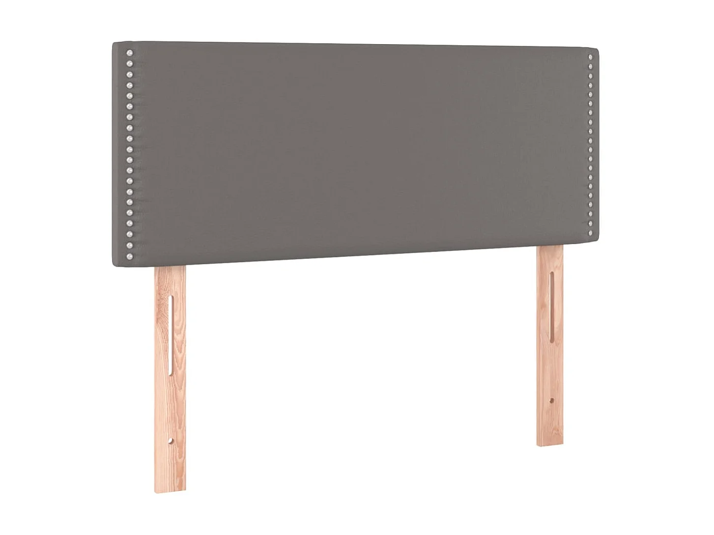 Cabecero | Cabezal de Cama | Mueble cabecero con LED cuero sintético gris 80x5x78/88 cm