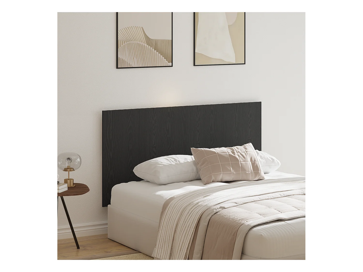 Cabecero | Cabezal de Cama | Mueble cabecero Roble negro 160 x 1,5 x 80 cm Madera contrachapada